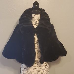 Faux fur cape